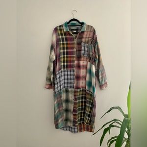 Maxi Mixed Flannel Duster